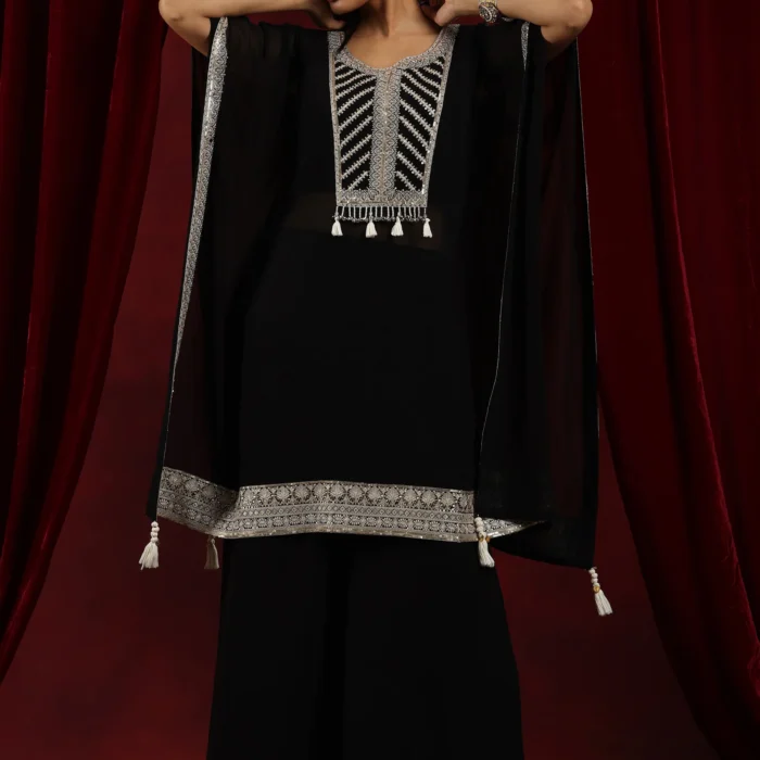 Black Embroidery Suit