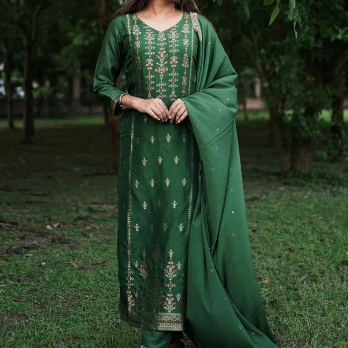 Women's Green Designer Suit 2 Piece