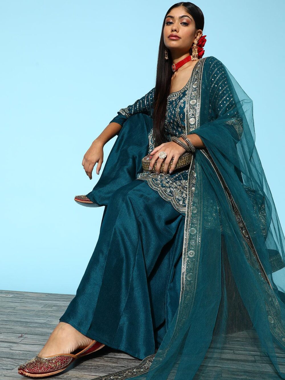 Hand Embroidery Designer Suit 2 Piece - Image 3