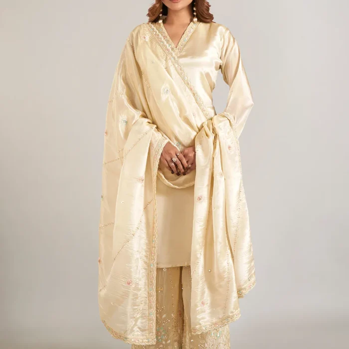 Women's Designer Suit 2 Piece Cream Colour