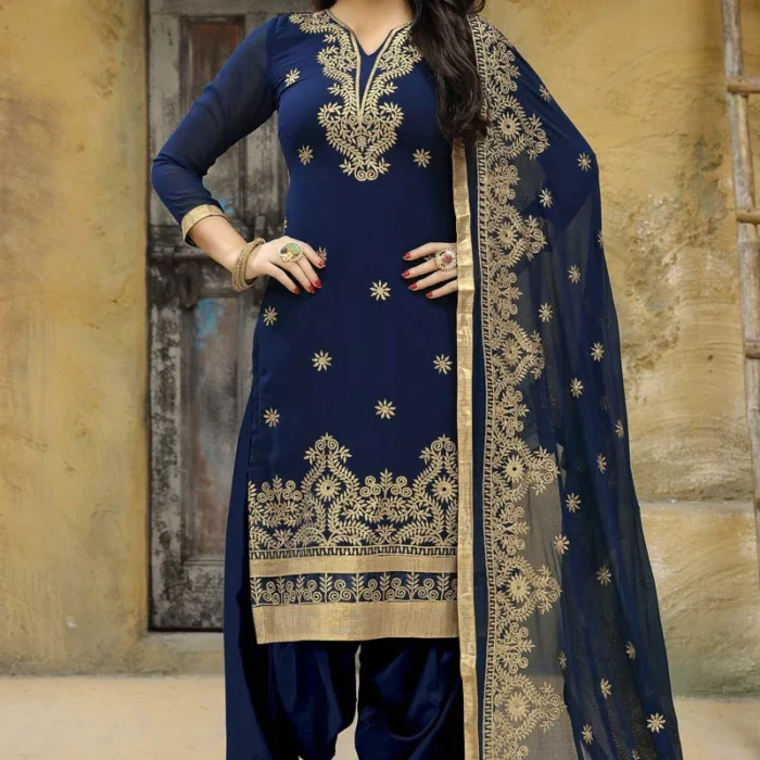 Women's Designer Clothing Blue Colour Hand Crafted