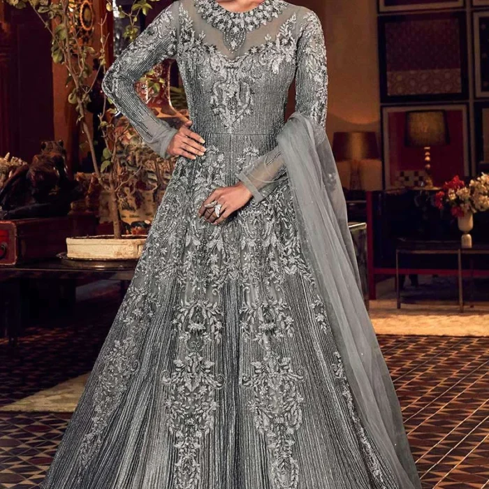 Women's Designer Clothing Suit Grey Colour
