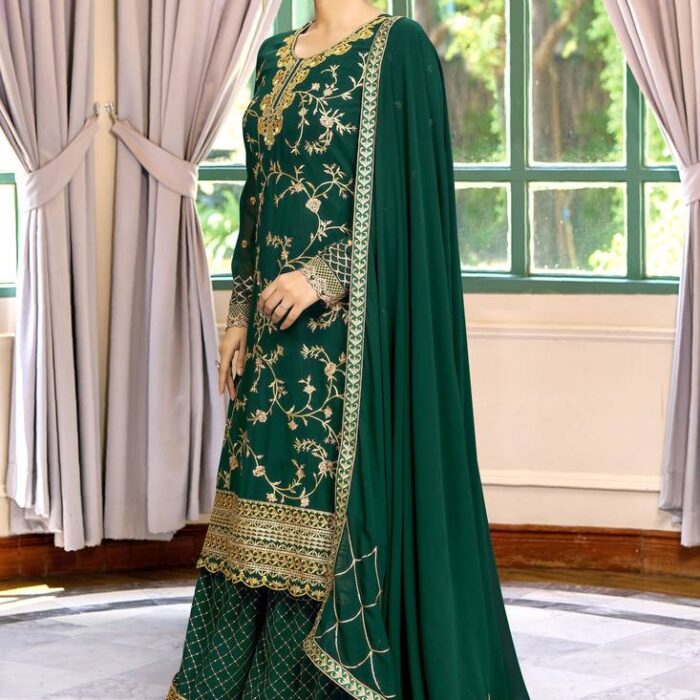 Women's Designer Suit With Heavy Embroidery Work
